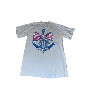 Women’s Southern Fried Cotton Short Sleeve Blue T-shirt Small Anchor